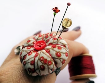 Classic Pumpkin Pincushion Rings - Berries