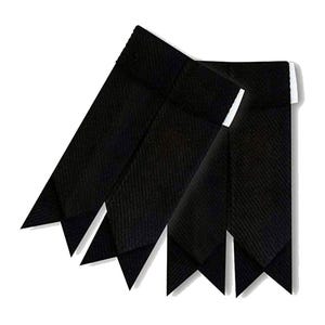 Black Tartan Kilt Hose Flashes: Acrylic Wool Kilt Accessory