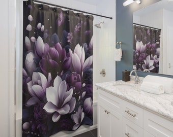 Rideau de douche magnolia violet