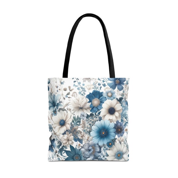 Blue floral Tote Bag