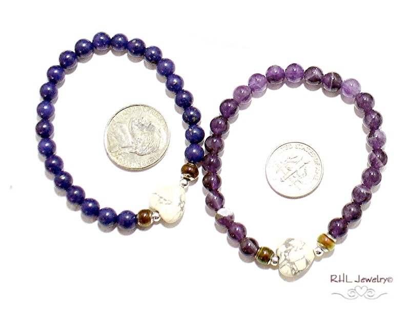 Yoga Bracelet, 5th Chakra Bracelet Lapis Stretch Bracelet