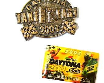 Daytona Racing Motorcycle Pins, Florida Bike Week 2004 Collectible Souveniers - V-27