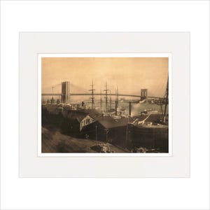 Vintage Photograph, Brooklyn Bridge 1896