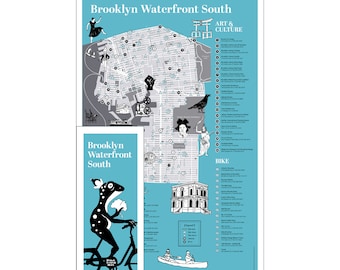 Carte des pistes cyclables de New York et guide des quartiers - Art et culture Brooklyn Waterfront South