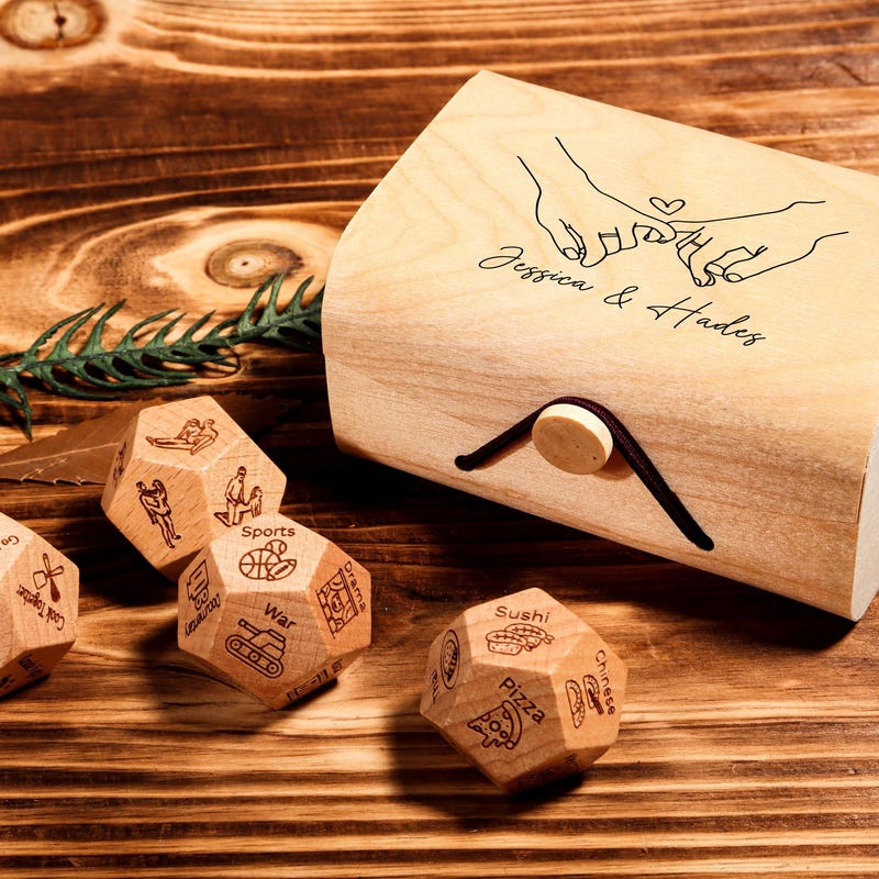 ❤️Buy 2 FREE SHIPPING❤️Personalized Date Night Dice - Date Night Gifts, Date Night Ideas, Custom Anniversary Gifts, Gift for Couples