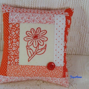 Pincushion/ Red Pincushion/Square Pincushion/Sewing Notion/Pins and Needles image 2