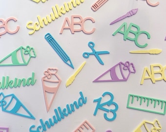 Table decoration for school enrollment | Confetti for school start | School child | sustainable and reusable | Back to school | Scatter decoration