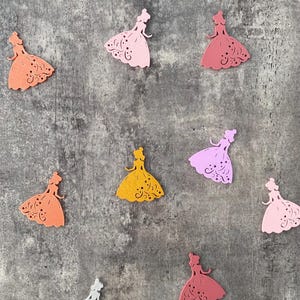 Décoration de table princesse | Figure de princesse confettis | Décoration dispersée | durable et réutilisable
