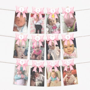 1st Year Monthly Milestone Banner | Instant Download