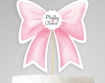 Rosa Schleifen Party-Dekoration Set – Inkl. Girlande, Banner, Wirbel & Cupcake-Topper Für Mädchengeburtstag