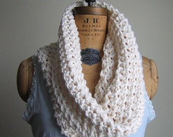 Instant Download Chunky Knit Organic Cotton cowl PATTERN