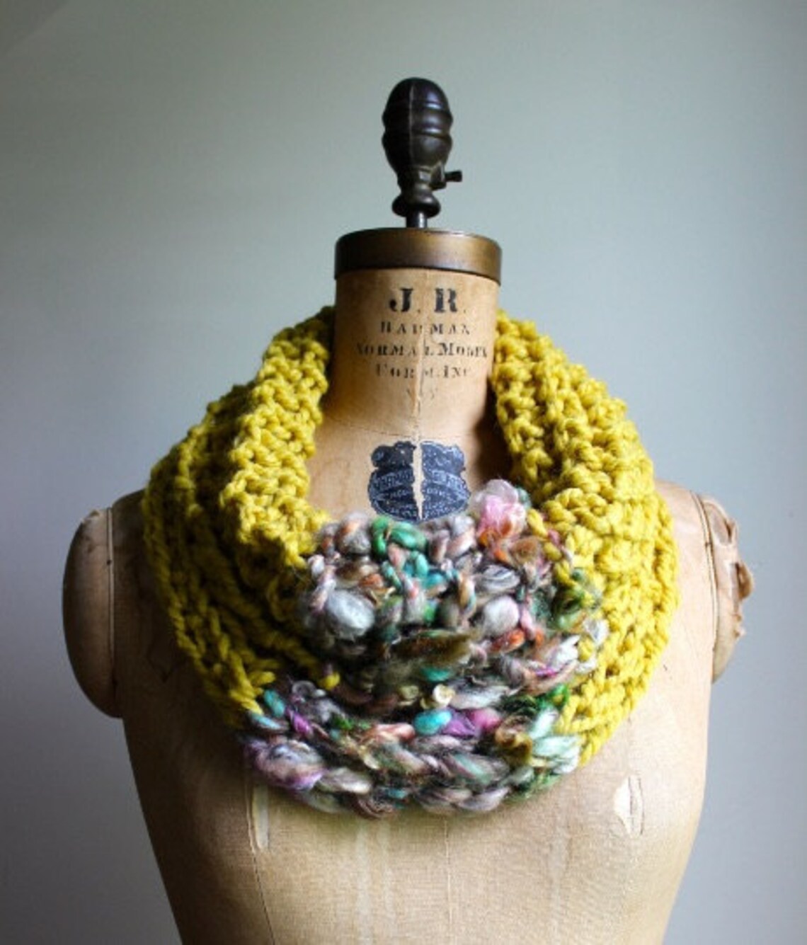 Instant Download PDF PATTERN Chunky Knit Cowl. Bohemian Art Knit Cowl ...