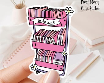 Book Cart Vinyl Sticker: Waterproof Bookish 3inches