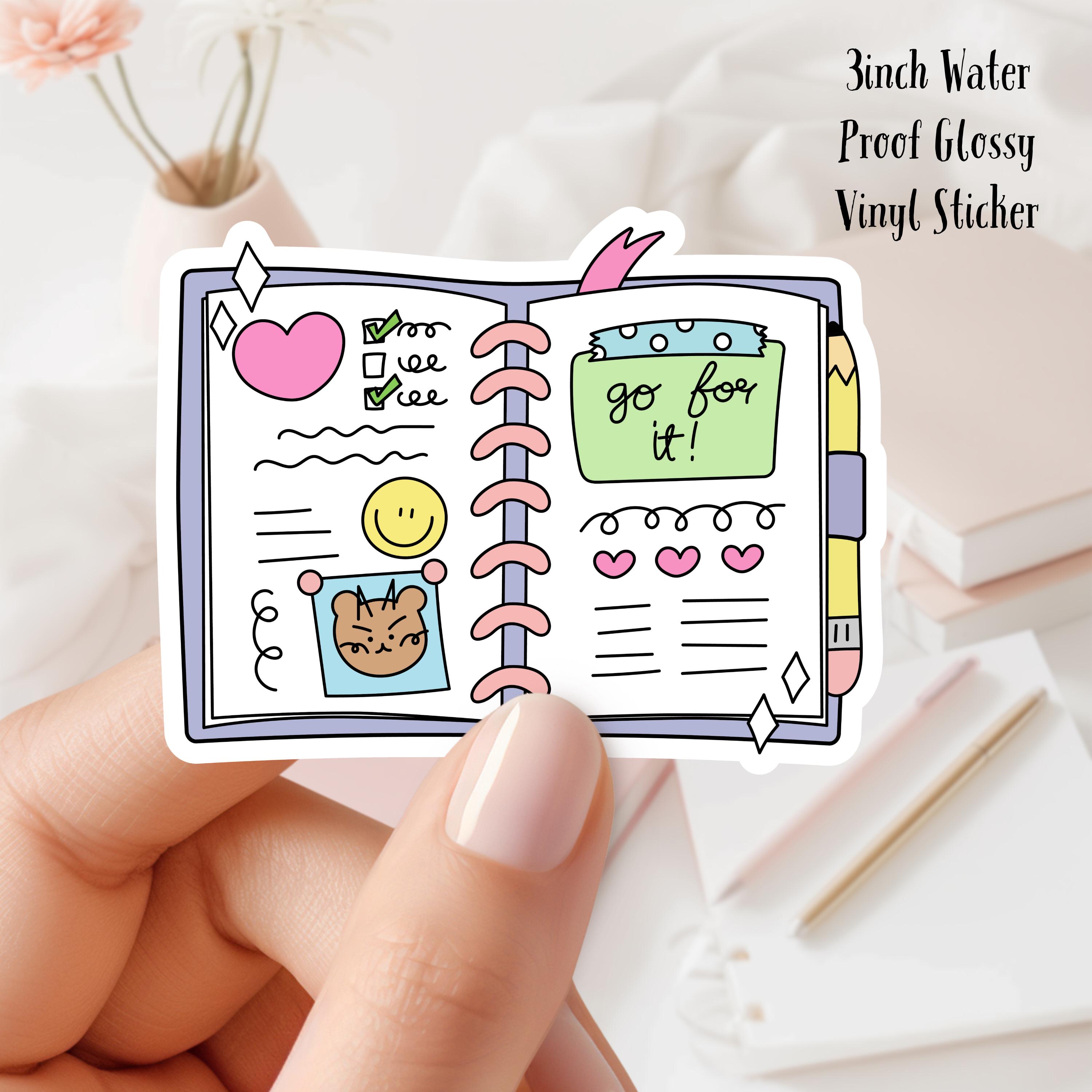 Go For it Planner Task Motivation 3inch Glossy Water Proof Vinyl Sticker Great for Water Bottles, Journals, Gifts and More!