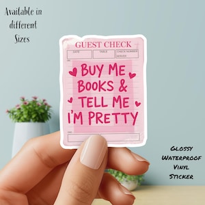Kaufe Me Bücher Vinyl Sticker: Bookish Wasserdicht