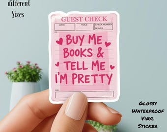 Buy Me Books Vinyl Sticker: Bookish Waterproof