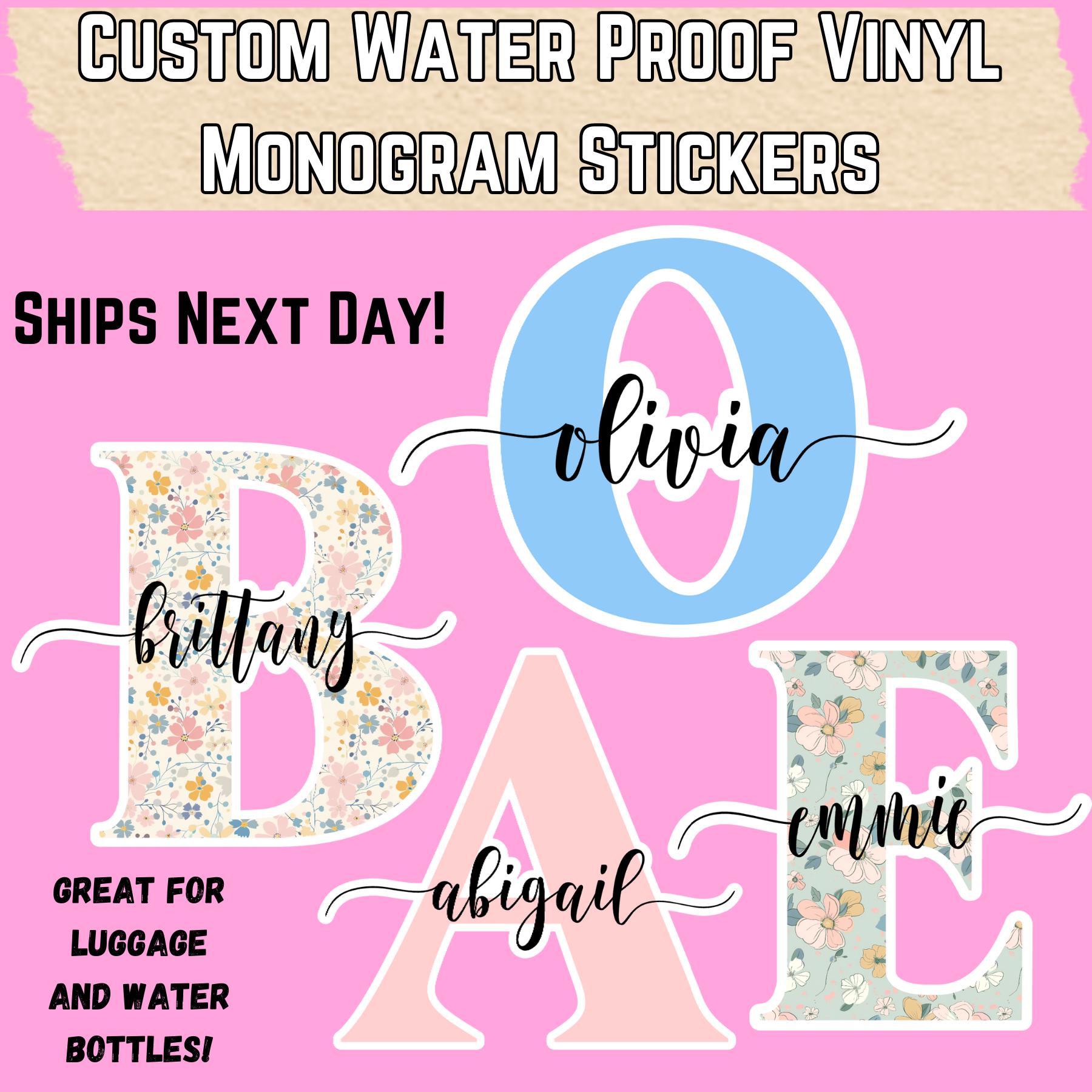 Luggage Sticker With Monogram