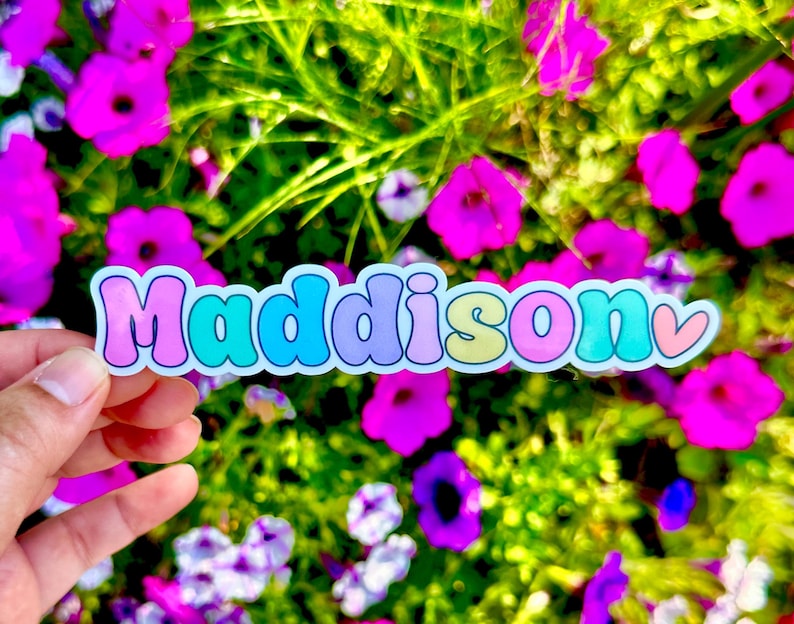 Personalized Name Water Proof Glossy Vinyl Stickers. - Etsy