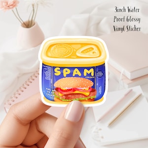 Kawaii Style Can of Spam 3inch Glossy Water Proof Vinyl Sticker Great for Water Bottles, Journals, Gifts and More!