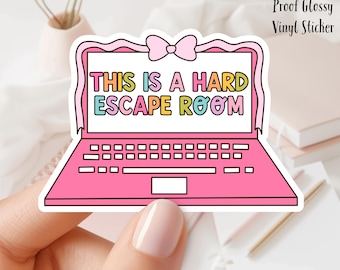 Escape Room Vinyl Sticker - Waterproof 3inches