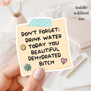 Sticker rappel de boisson : vinyle imperméable amusant