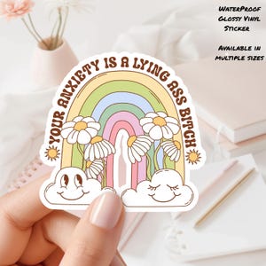 Twój niepokój to kłamliwa dupa - Cottage Core, naklejka winylowa