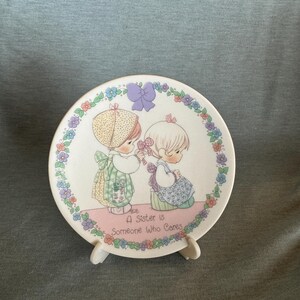 Precious Moments “ A Sister Is Someone Who Cares” 4.5” Plate - Vintage 1992