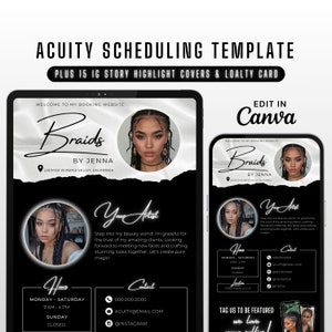 Braid Acuity Scheduling Template, Hair Braider Website Banner, Editable Acuity Site, Hair Stylist Acuity Site, Custom Acuity Booking Site