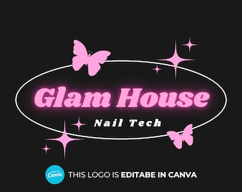 Lash Logo, Makeup Logo, Nail Tech Logo, Hair Logo, DIY Beauty Logo, Custom Logo Template, Nails Logo Design, MUA Makeup Logo, Canva Template