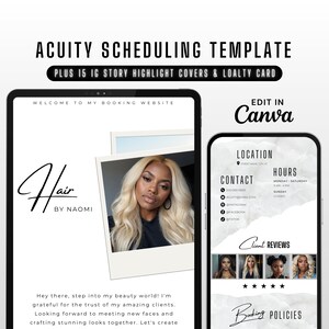 Acuity Scheduling Template Hair Stylist, Custom Acuity Website Banner, Editable Acuity Booking Site, Hair Stylist Branding, DIY Acuity Site