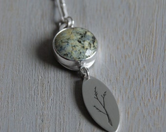 Cedar, a Variscite and Silver necklace