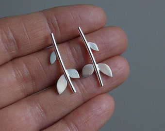 Modern Branch, post earrings