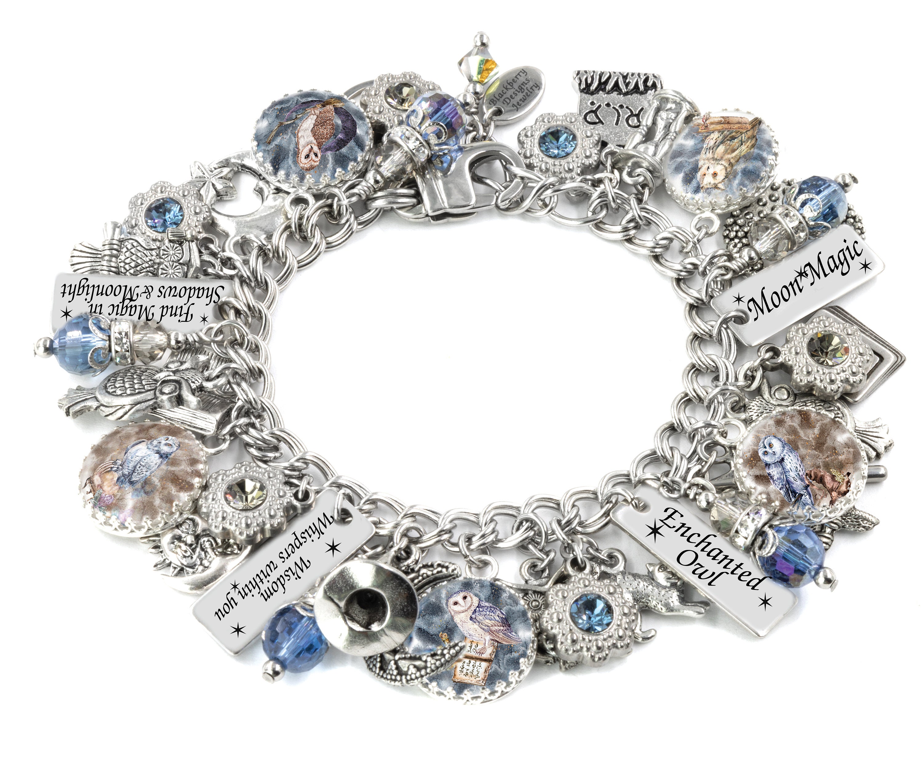 Owl Charm Bracelet Spirit Animal Guide Stainless Steel - Etsy Owl Charm Bracelet Spirit Animal Guide Stainless Steel - Etsy