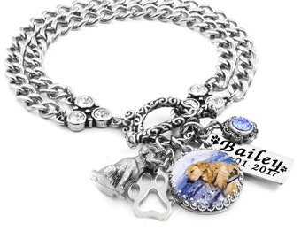 Personalized Pet Memorial Jewelry with Engraved Pets Name and Option of Cremation Urn for Ashes