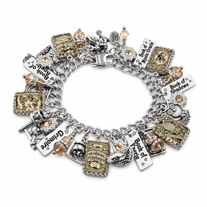 Spell Books Halloween Bracelet, Grimoire Witch Jewelry, Book of Shadows