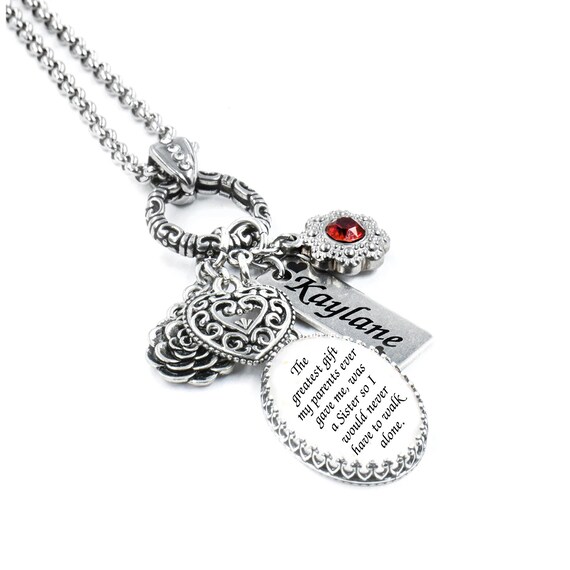 Sibling birthstone necklace deals