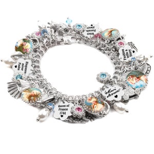 Marie Antoinette Bracelet, Rococo Handmade Jewelry, French Statement Charms, Queen of France