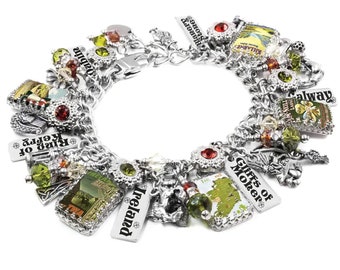 Ireland Bracelet, Irish Travel Jewelry with Vintage Posters of Cities of Ireland