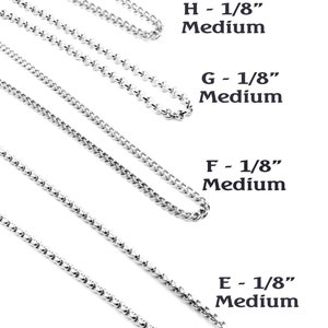 Stainless Steel Chain Necklace Chain Just the Chain Finished Chain Variety of Lengths, 16 to 36 chains image 2