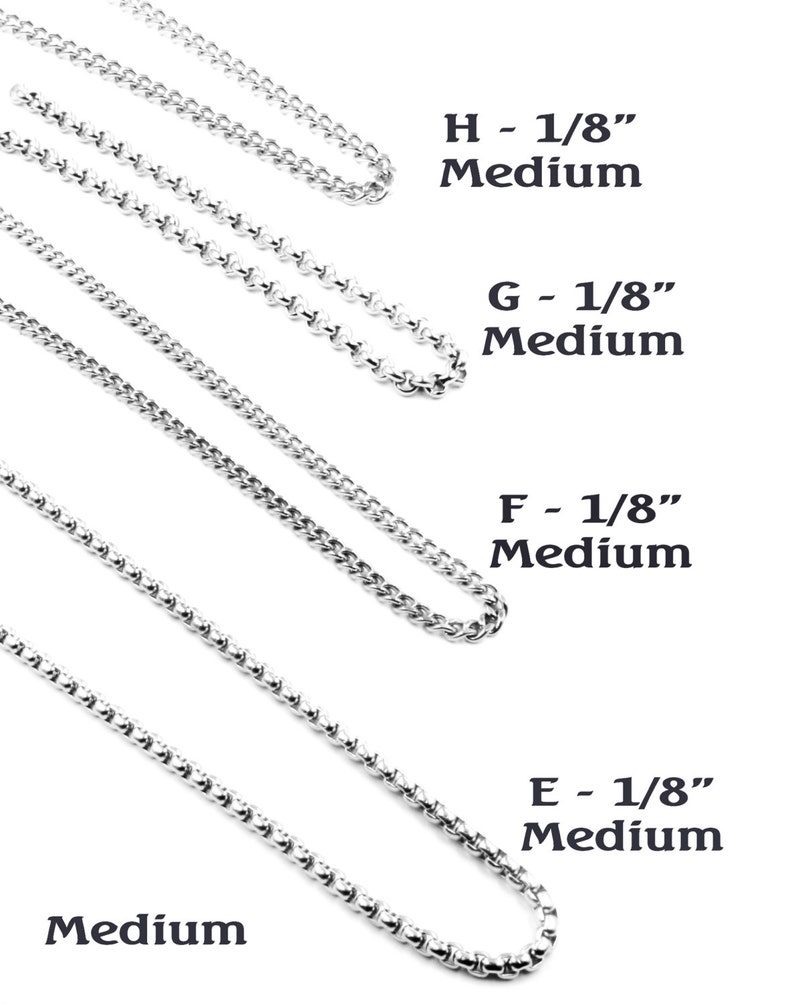 Stainless Steel Chain Necklace Chain Just the Chain Finished Chain Variety of Lengths, 16 to 36 chains image 2