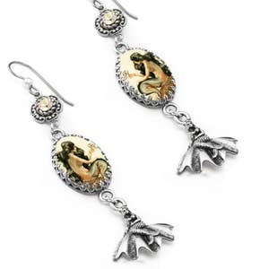 Colorful Mermaid Charm Earrings with Sea Shells image 5