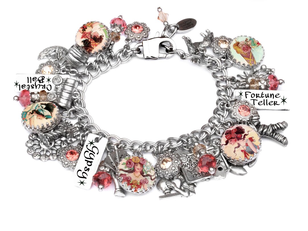 Gypsy Charm Bracelet Fortune Teller Jewelry Bohemian Style Etsy
