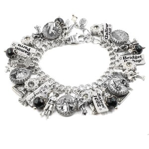 Salem Witch Trials Charm Bracelet, Massachusetts 1692, Halloween Jewelry image 4