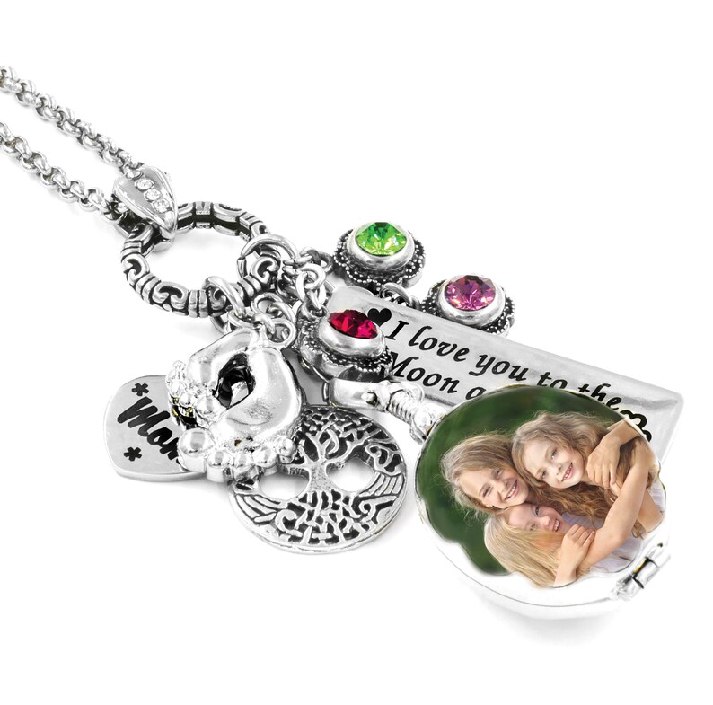 birthstone locket necklace for mom