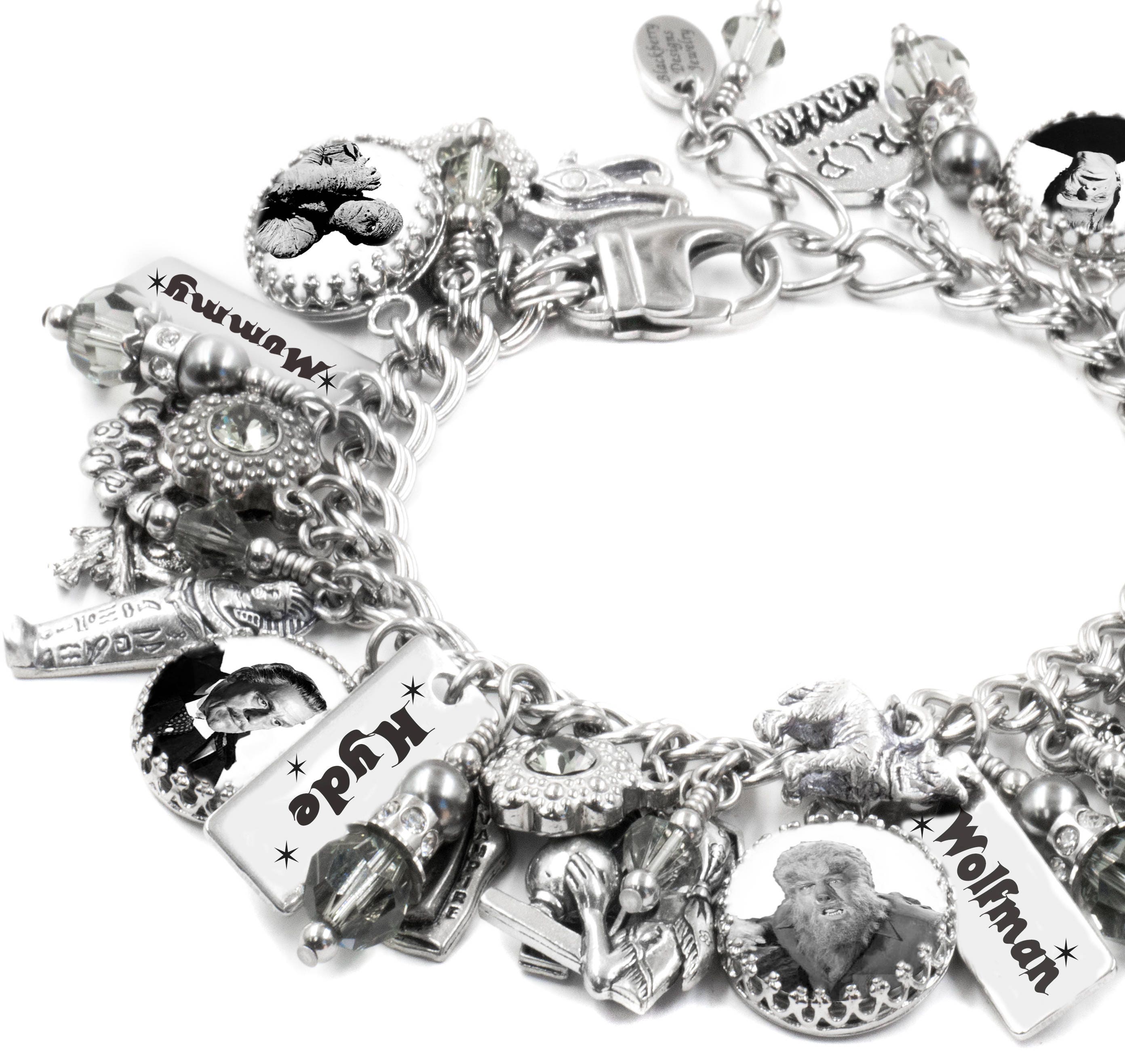 Horror Movie Bracelet Monsters Charm Bracelet Dracula Etsy