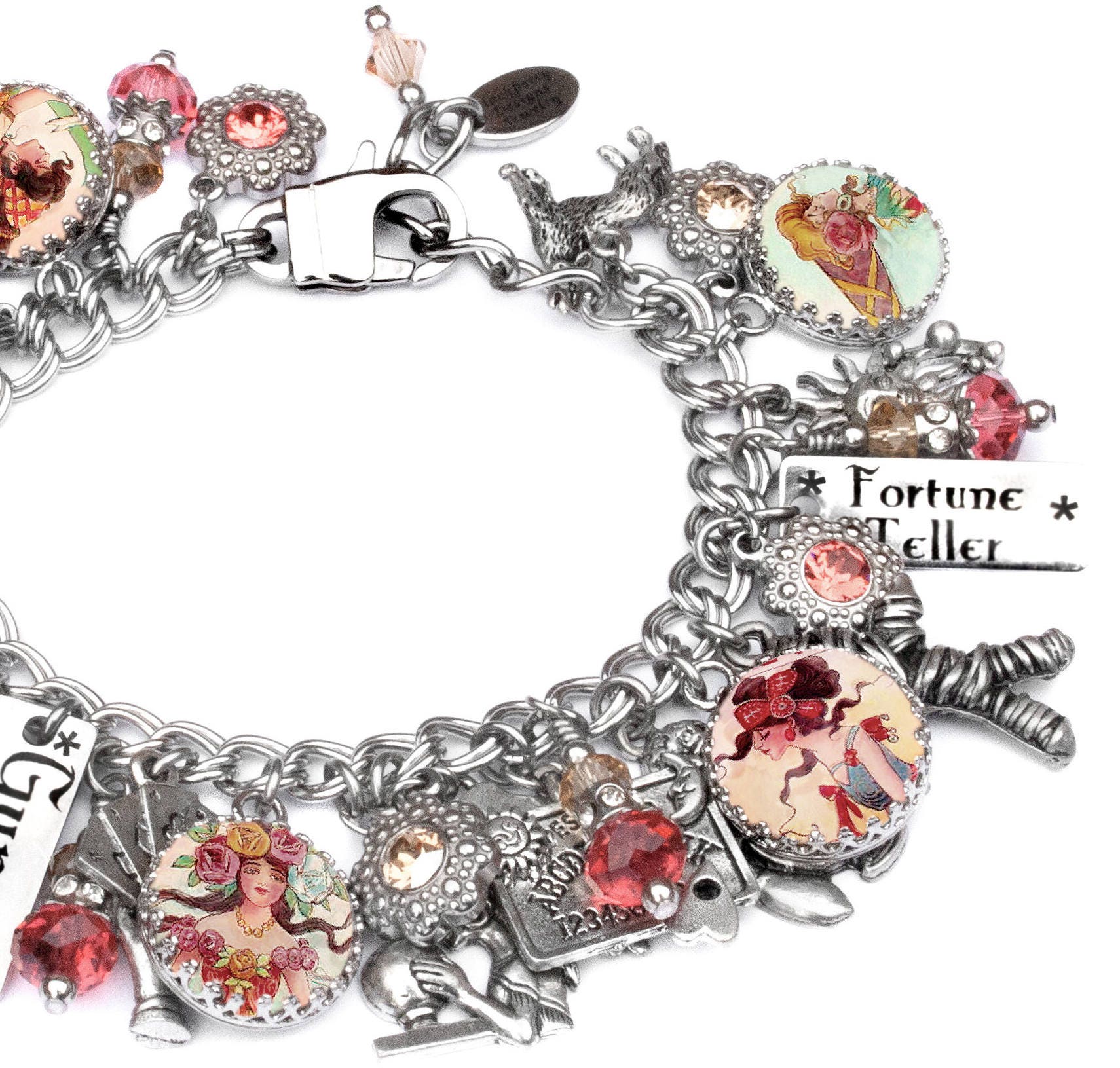 Gypsy Charm Bracelet Silver Charm Bracelet Gypsy Charm Etsy