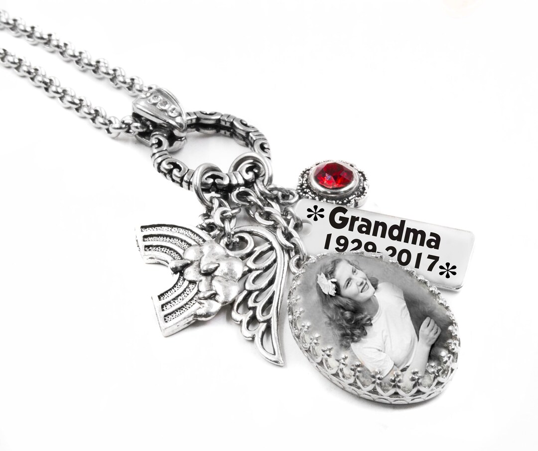 Memorial Necklace, Memory Photo Jewelry, Personalized Picture Pendant