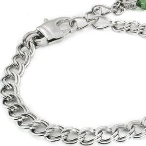Stainless Steel Charm Bracelet Starter Charm Bracelet Heart - Etsy