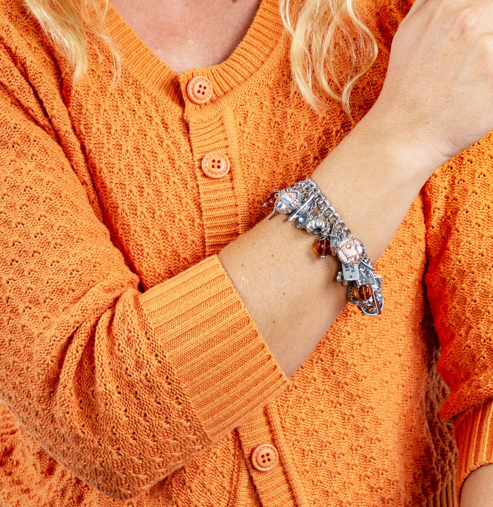 Fall Charm Bracelet Thanksgiving Jewelry Autumn Holiday Etsy