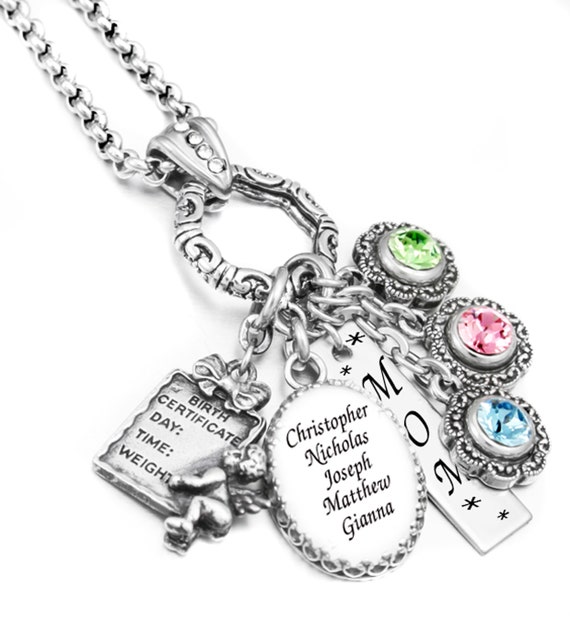 sterling silver mothers necklace